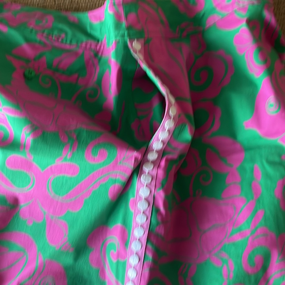 Lilly Pulitzer Green and Pink Printed Skort - Picture 7 of 11